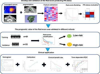 CT radiomics nomogram predicts pathological response after induced chemotherapy and overall survival in patients with advanced laryngeal cancer: A single-center retrospective study
